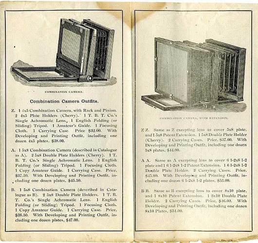 Blair Combination Camera Catalogue Listing. 1882