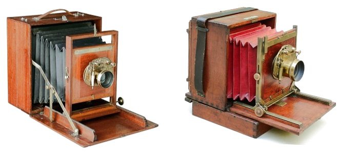 Comparison of Pearsall's 1883 Compact Camera with Gibb's 1888 camera.